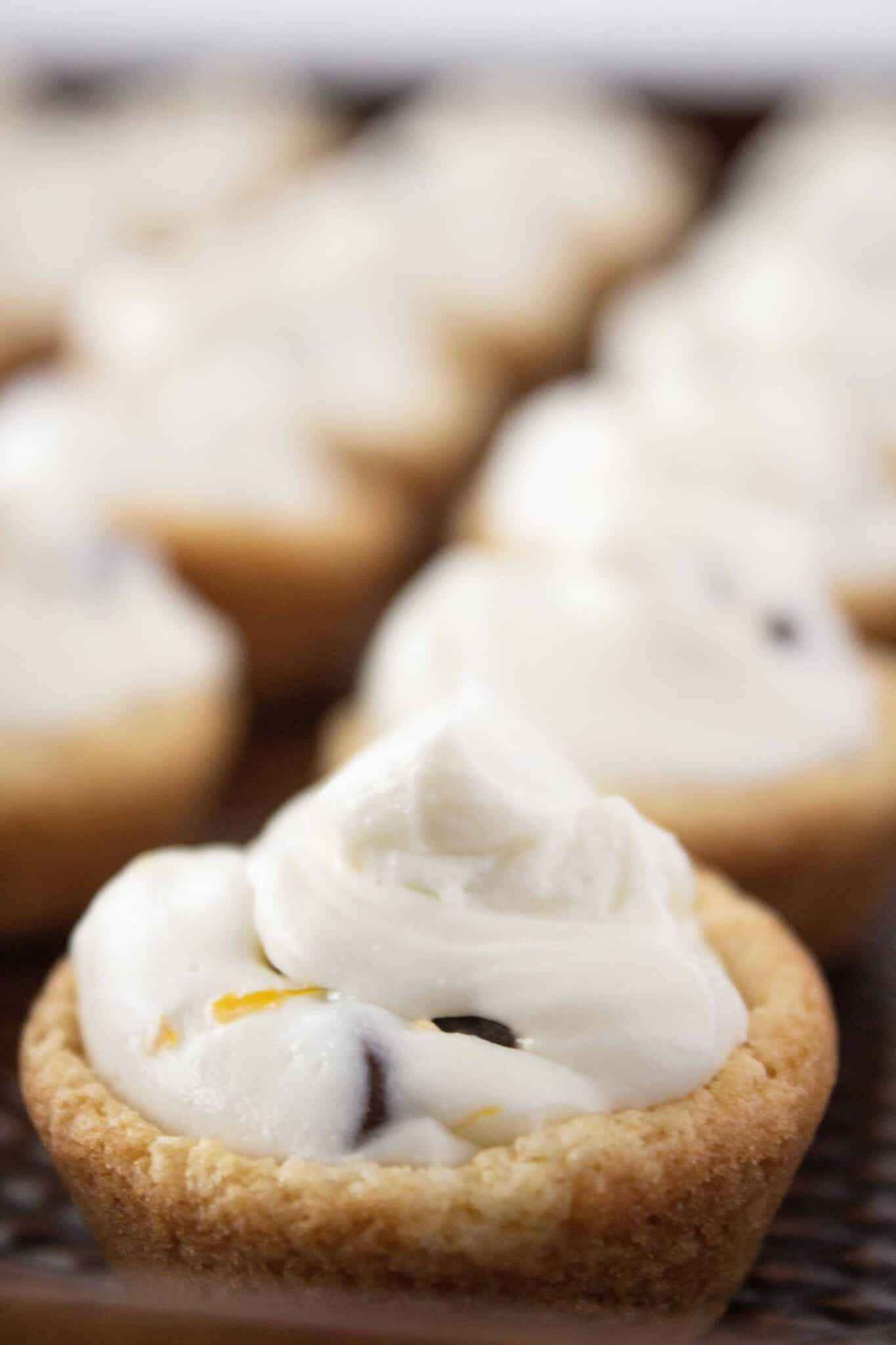 Cannoli Cookie Cups Recipe featured by top US cookie blogger, Practically Homemade