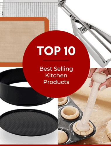 Top 10 Best Selling Kitchen Products featured by top US food blogger, Practically Homemade