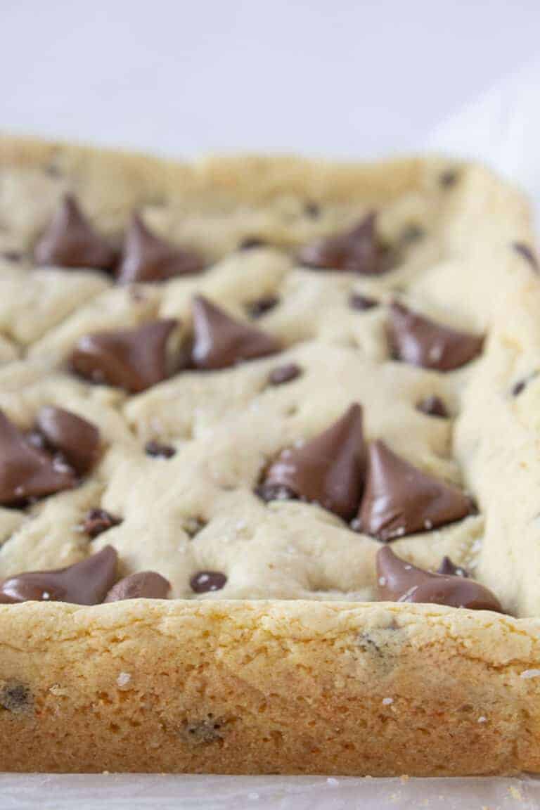 Brown Butter Hersheys Kiss Cookie Bars Made with a Cake Mix