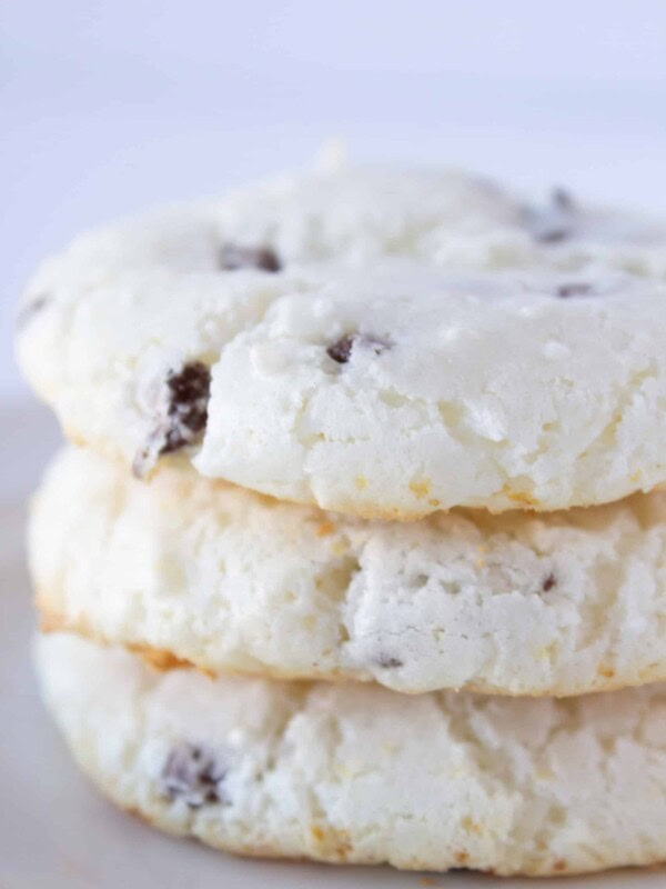 Easy Angel Food Chocolate Chip Macaroons Recipe featured by top US cookies blogger, Practically Homemade