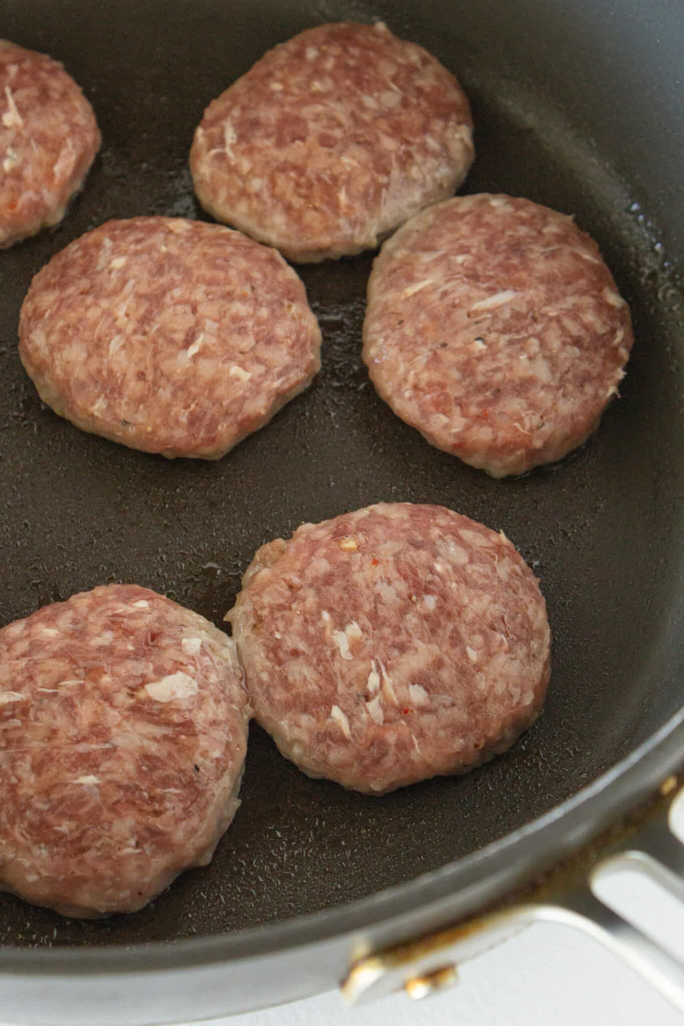 Pancake Sausage and Egg Sliders recipe featured by top US food blogger, Practically Homemade