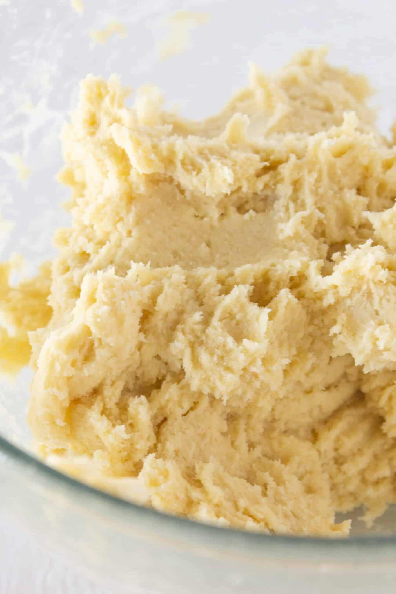 Making the cookie dough.