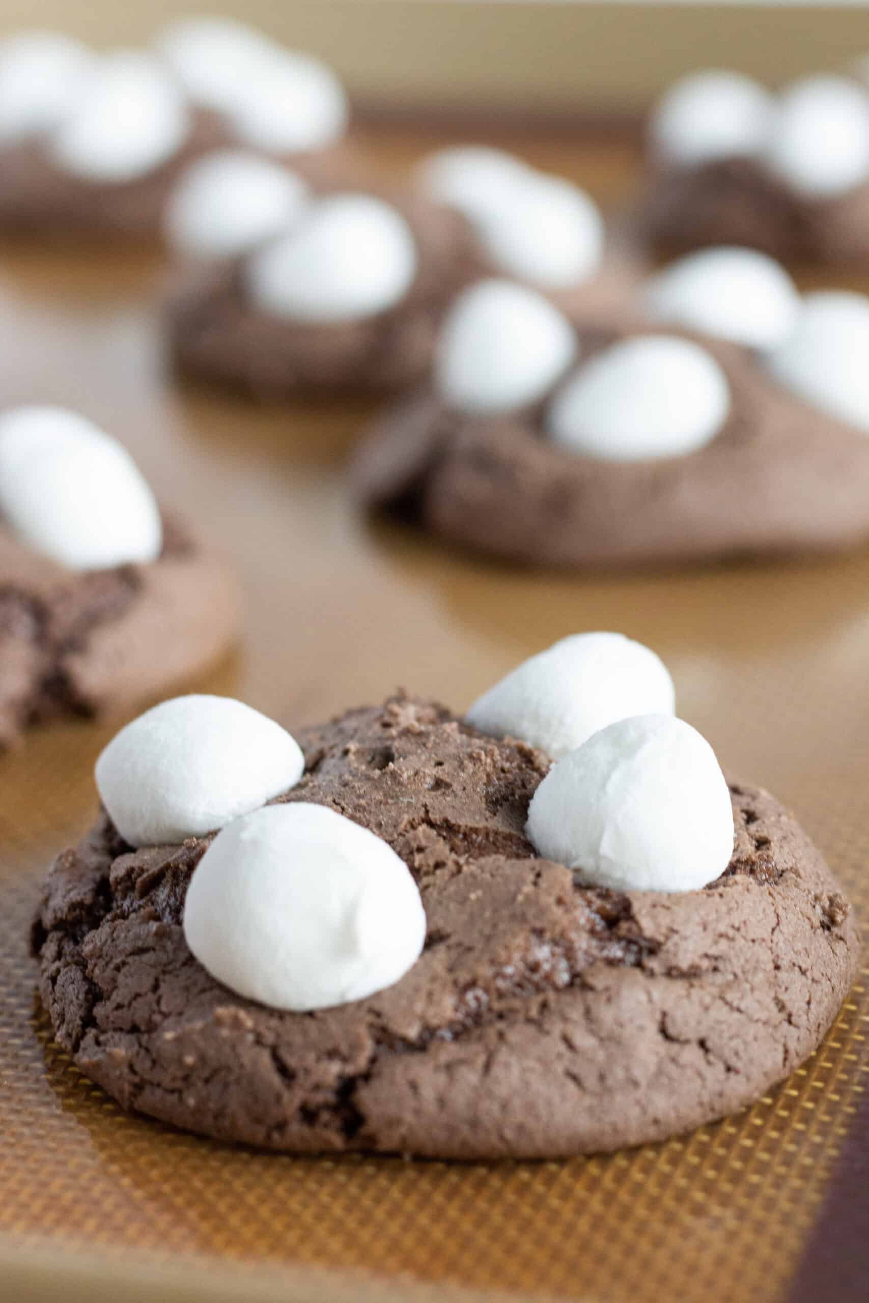 Easy Rocky Road Sheet Cake Cookies featured by top US cookies blogger, Practically Homemade