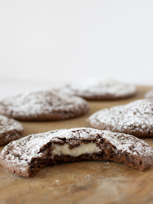 Chocolate Cheesecake Cookies made with a Cake Mix, a recipe featured by top US cookies blogger, Practically Homemade