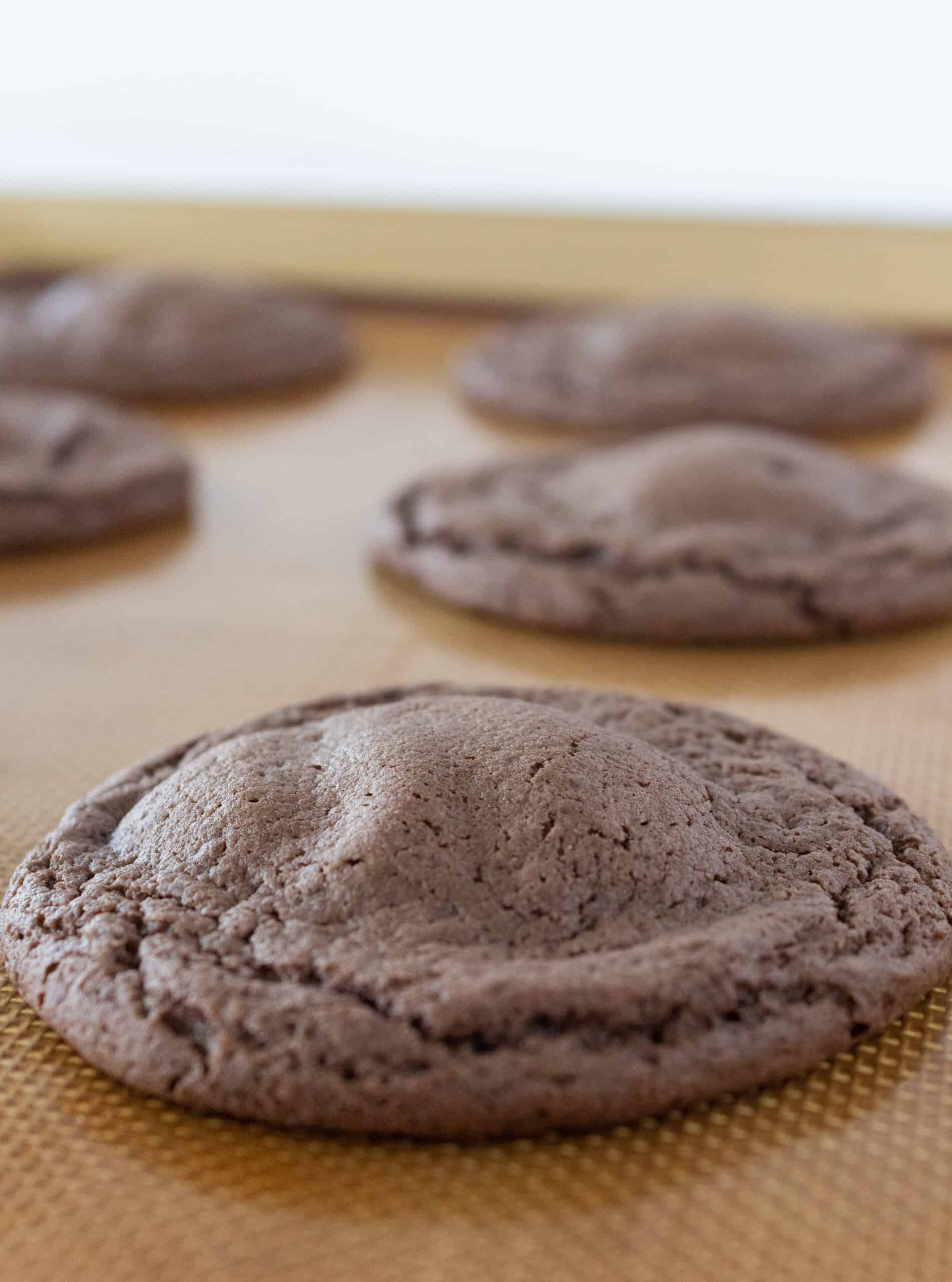 Chocolate Cheesecake Cookies made with a Cake Mix, a recipe featured by top US cookies blogger, Practically Homemade