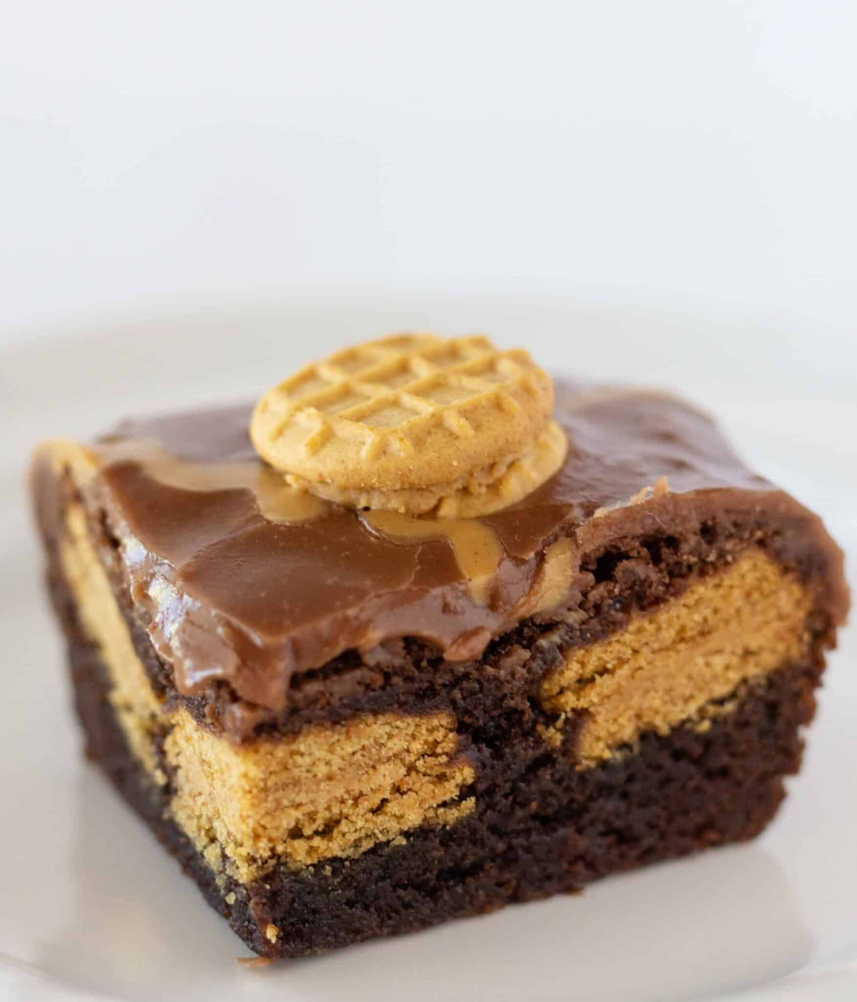 A Nutter Butter brownie on a plate.