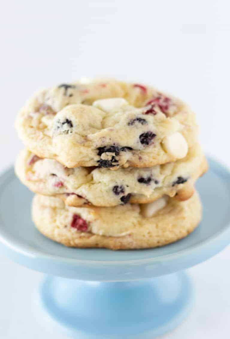 Red White and Blue Cake Mix Cookies Recipe featured by top US cookies blogger, Practically Homemade