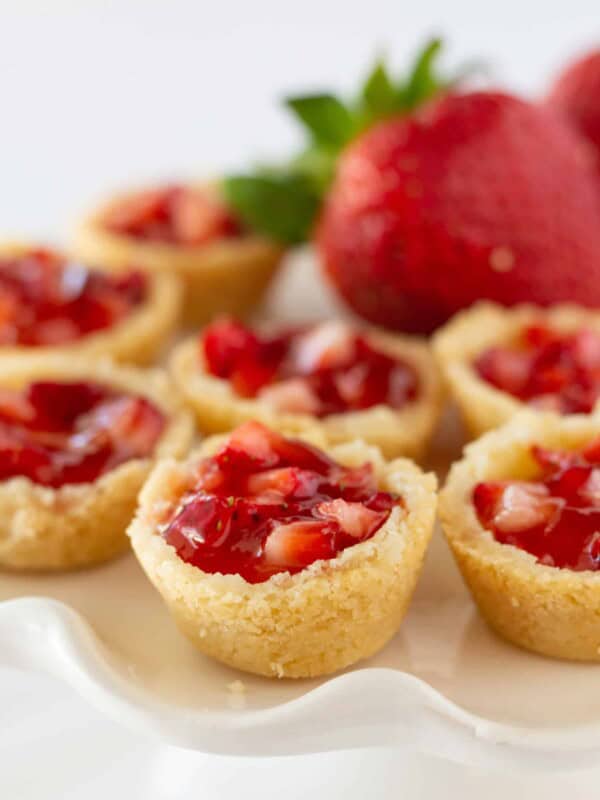 Strawberry Cream Cheese Pastry Bites Recipe featured by top US dessert blogger, Practically Homemade