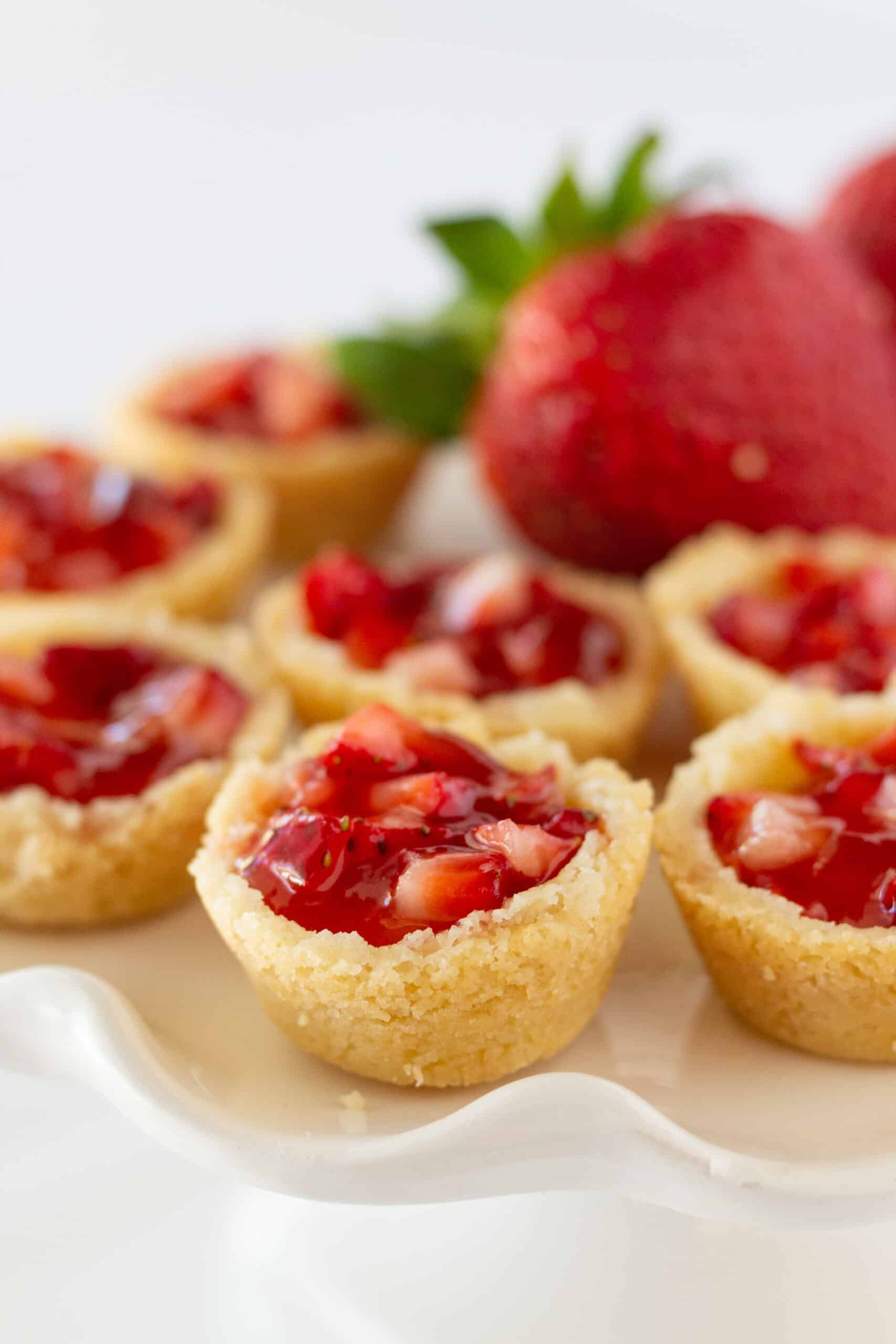 Strawberry Cream Cheese Pastry Bites Recipe featured by top US dessert blogger, Practically Homemade