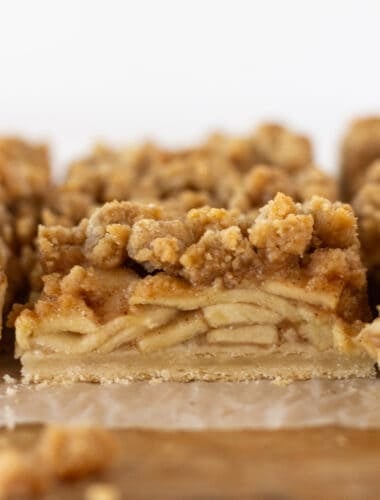Easy Fall Desserts: Dutch Apple Pie Bars Recipe featured by top US dessert blog, Practically Homemade