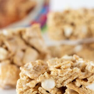 No Bake Cinnamon Toast Crunch Bars Recipe featured by top US dessert blog, Practically Homemade