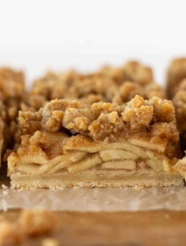 Easy Fall Desserts: Dutch Apple Pie Bars Recipe featured by top US dessert blog, Practically Homemade