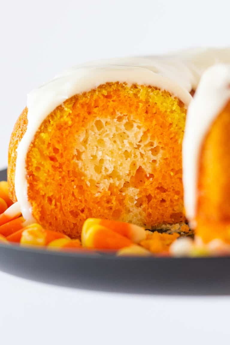 Easy Halloween Desserts: Candy Corn Bundt Cake Recipe with a Cake Mix