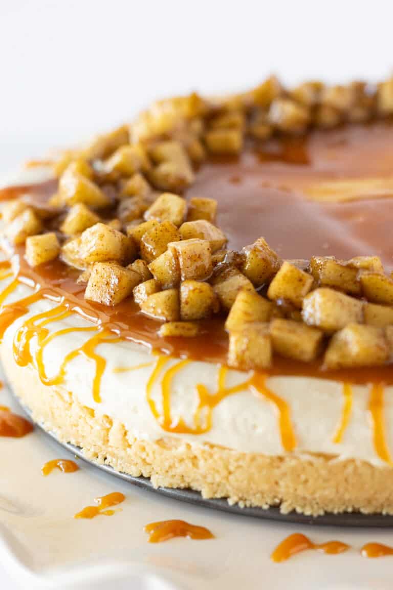 Fall Desserts: No Bake Caramel Apple Cheesecake