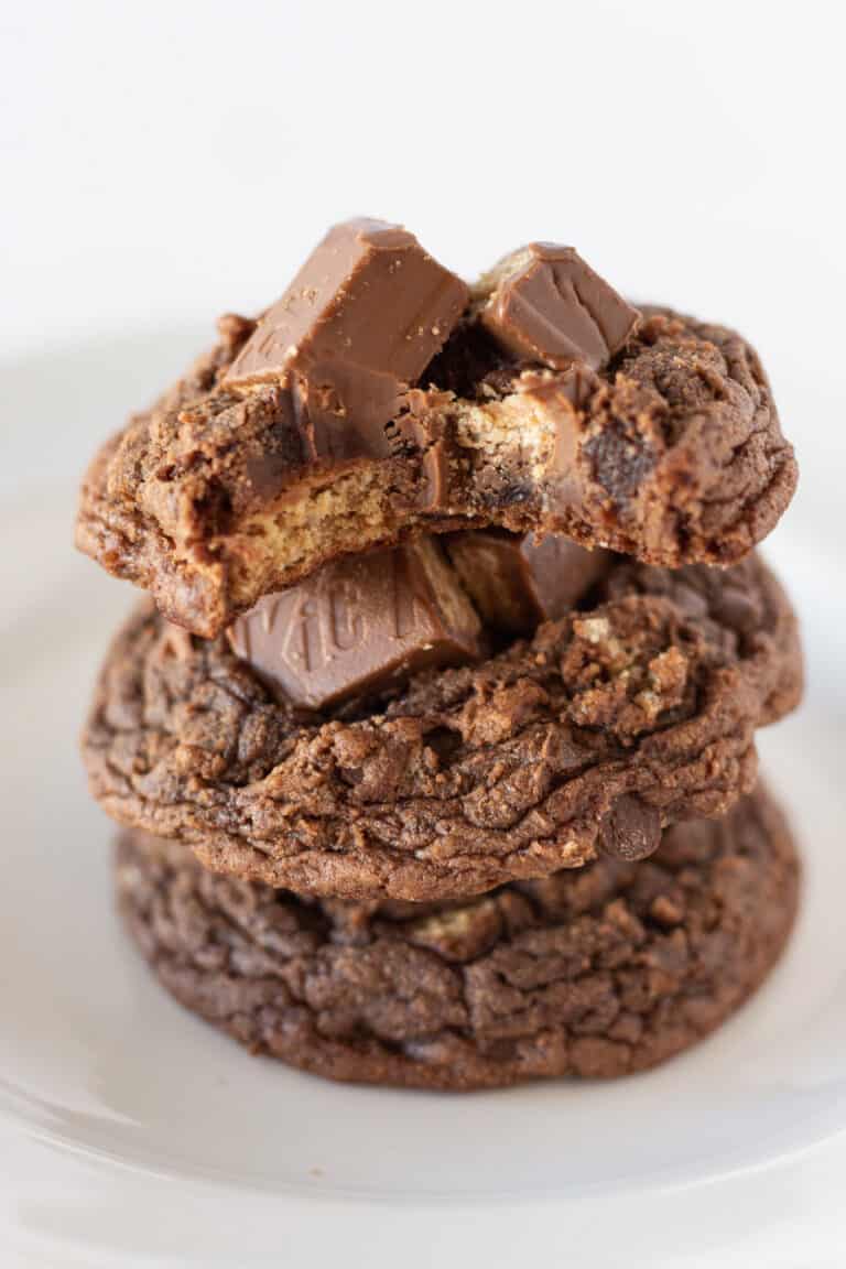 Kit Kat Cookies Recipe Made with a Brownie Mix