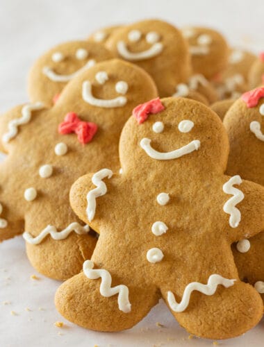 Easy Soft Gingerbread Men Cookies Recipe with a Cake Mix by top US cookie blog, Practically Homemade