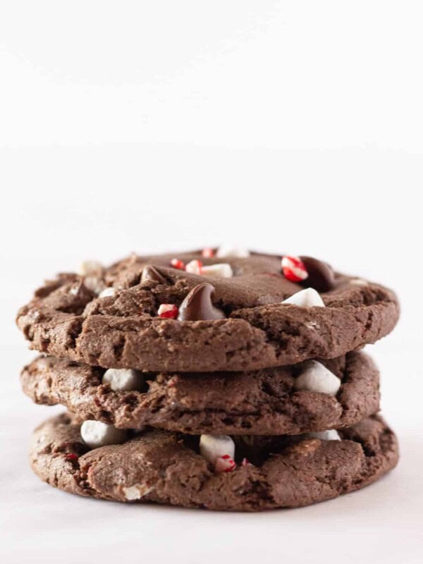 Easy Hot Cocoa Peppermint Cookies Recipe with a Cake Mix by top US cookie blogger, Practically Homemade