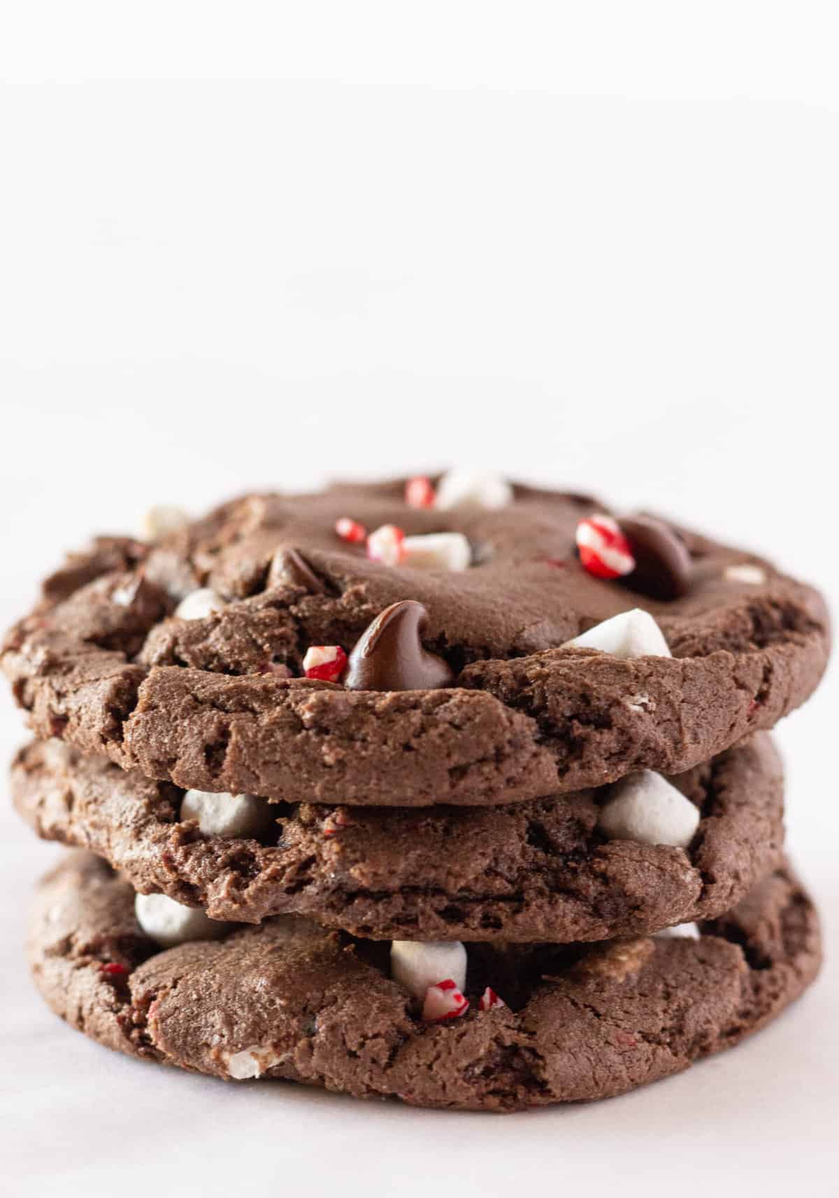 Easy and Delicious Christmas Cookies Recipes for the Holidays featured by top US cookie blog, Practically Homemade: Hot Cocoa Peppermint Cookies