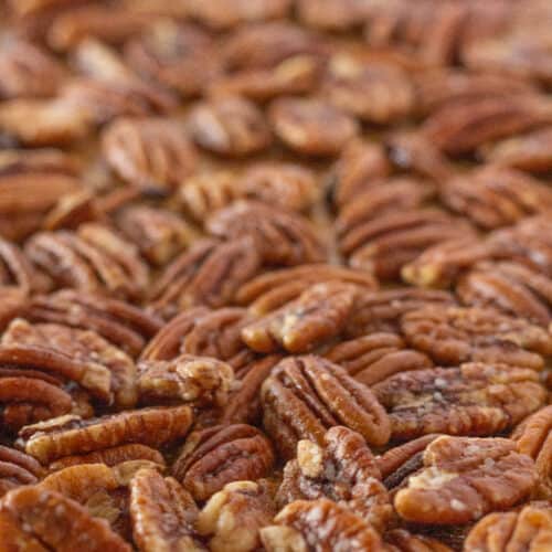 Easy Salted Buttered Pecans recipe featured by top US food blogger, Practically Homemade