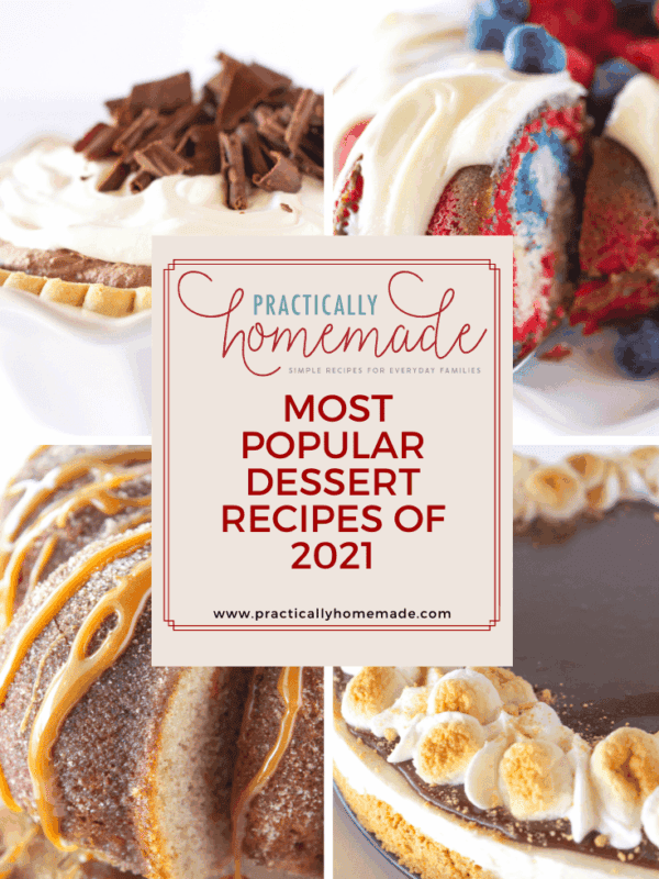Top 5 Most Popular Dessert Recipes of 2021 featured by top US dessert blogger, Practically Homemade