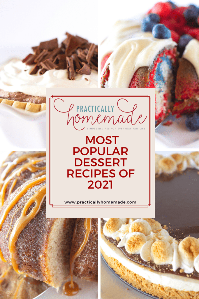 Top 5 Most Popular Dessert Recipes of 2021 featured by top US dessert blogger, Practically Homemade