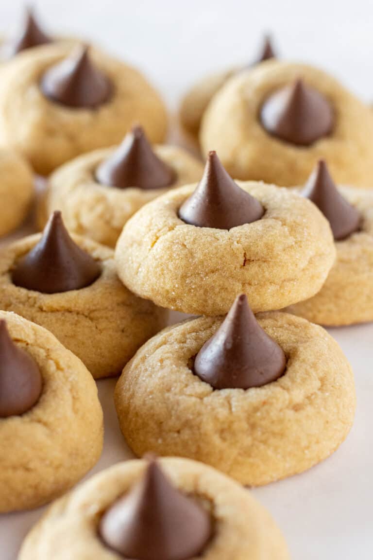 Easy Peanut Butter Blossom Cookie Recipe with a Cake Mix
