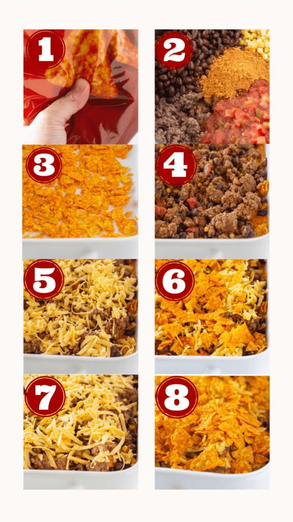 Easy Doritos Ground Beef Casserole Recipe featured by top US food blogger, Practically Homemade