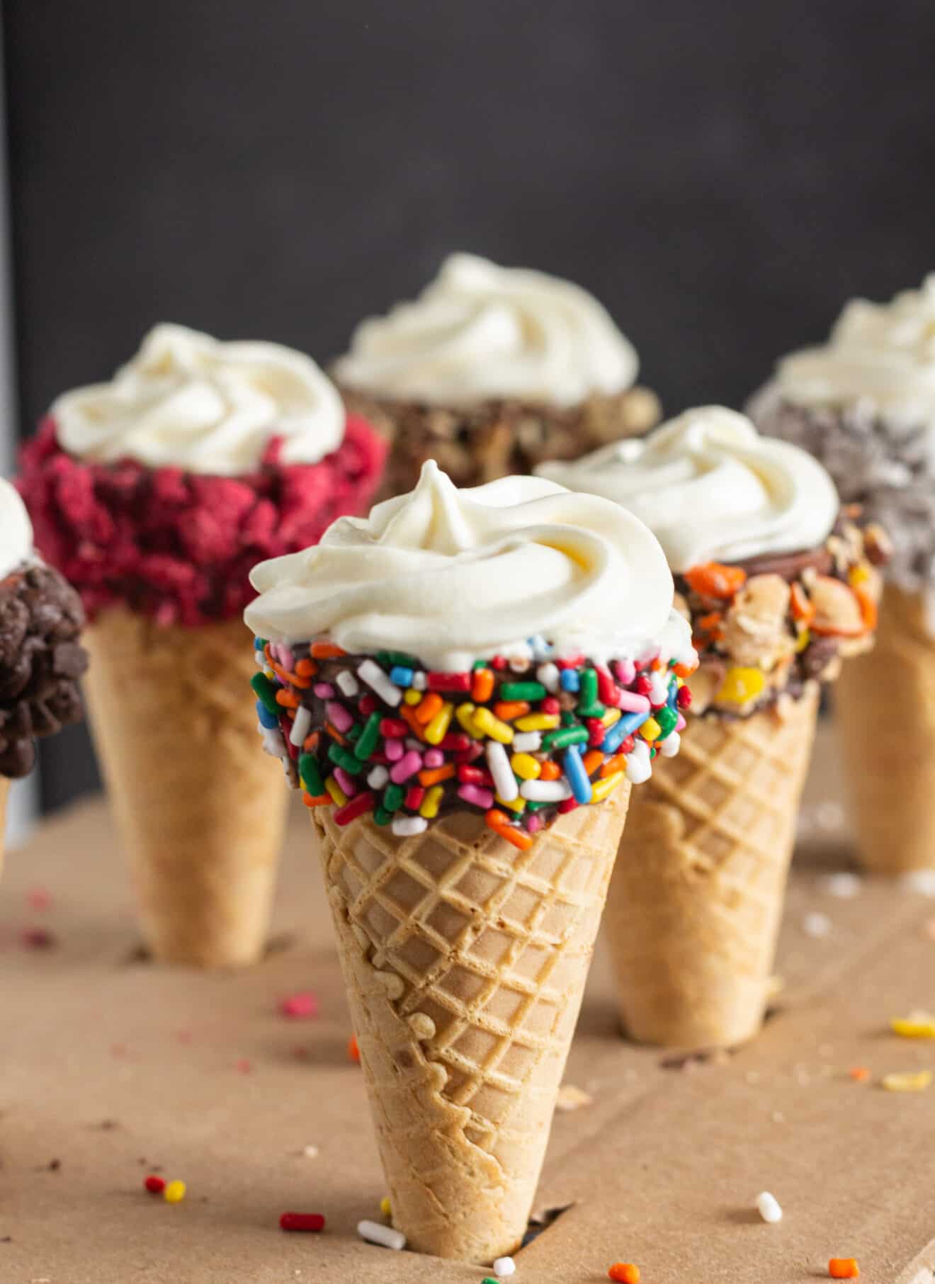 No Bake Cheesecake Waffle Cones Recipe Practically Homemade