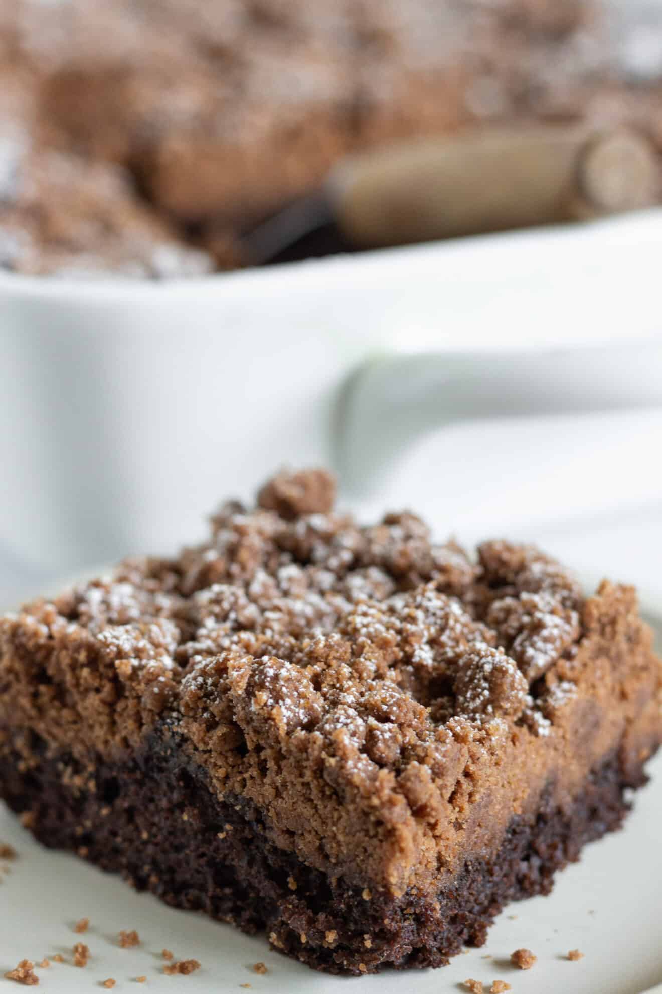 Easy Chocolate Crumb Cake Recipe made with a Cake Mix - Practically ...