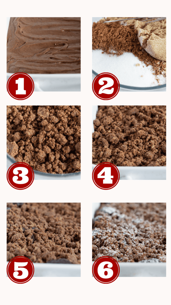 Easy Chocolate Crumb Cake Recipe with a Cake Mix featured by top US dessert blog, Practically Homemade