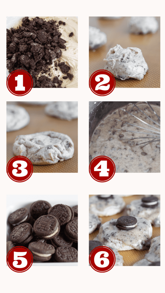 Steps for making Oreo Sheet Cake Cookies Recipe, by Top US Cookie blog Practically Homemade