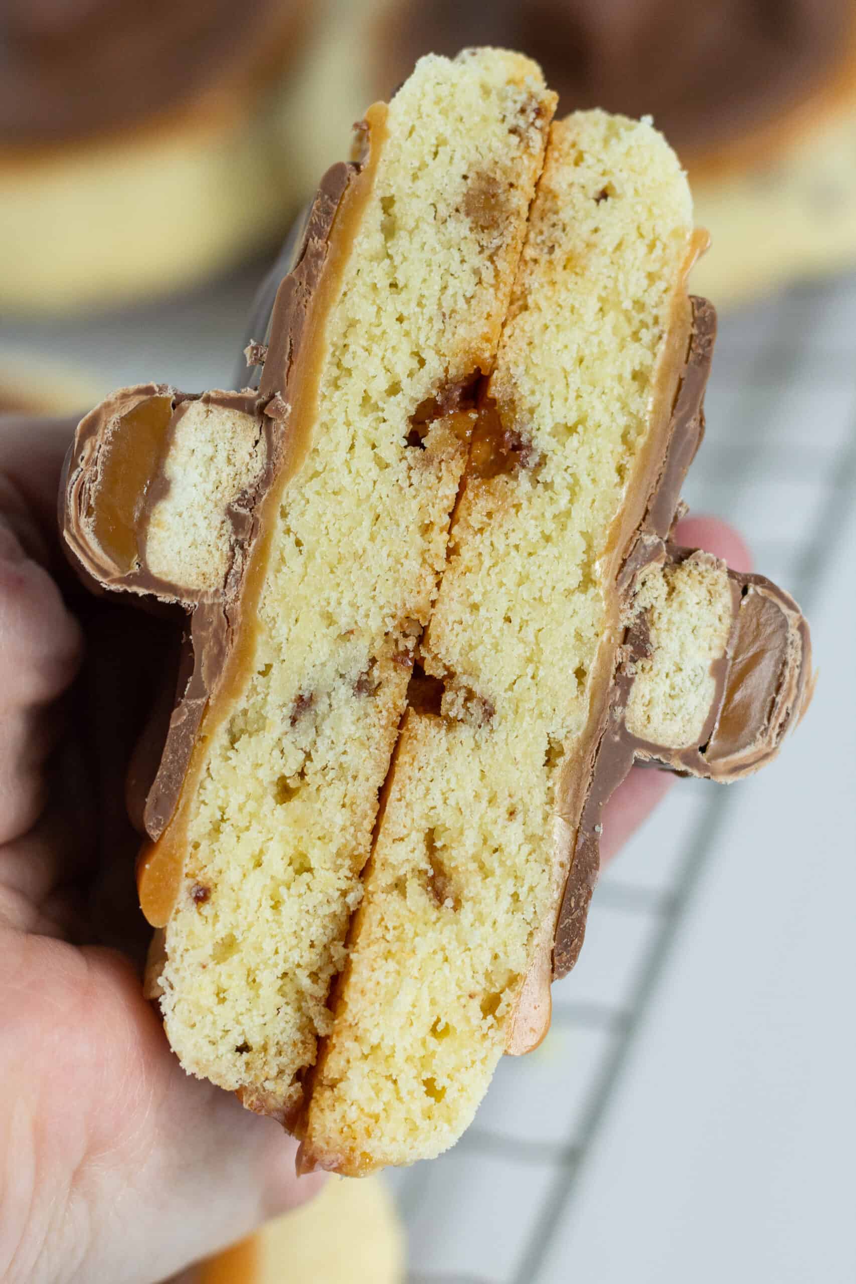 Easy Copycat Crumbl Twix Cookies With a Cake Mix - Practically Homemade