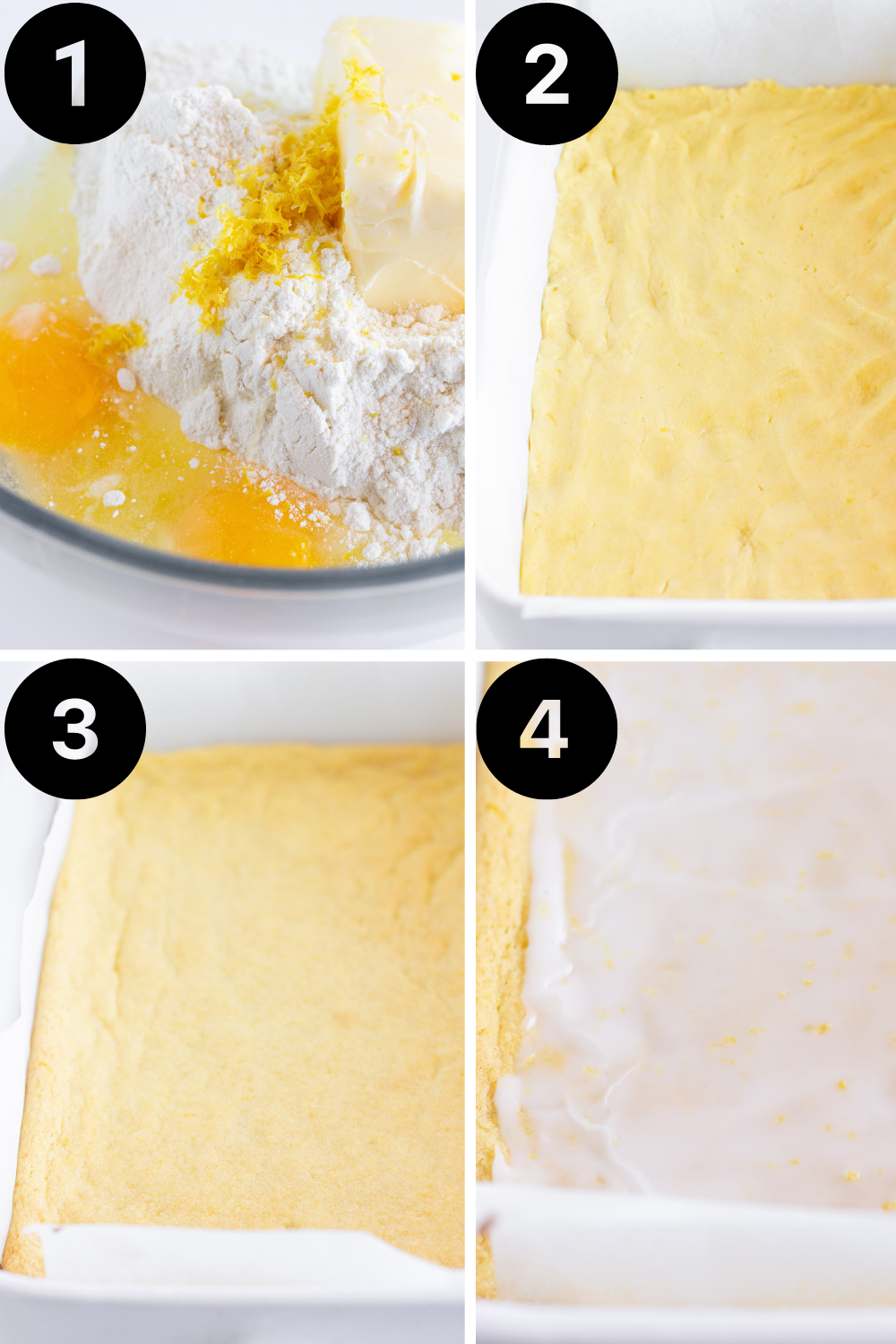 Steps for making Easy Lemon Cookie Bars, by Top US dessert blog Practically Homemade
