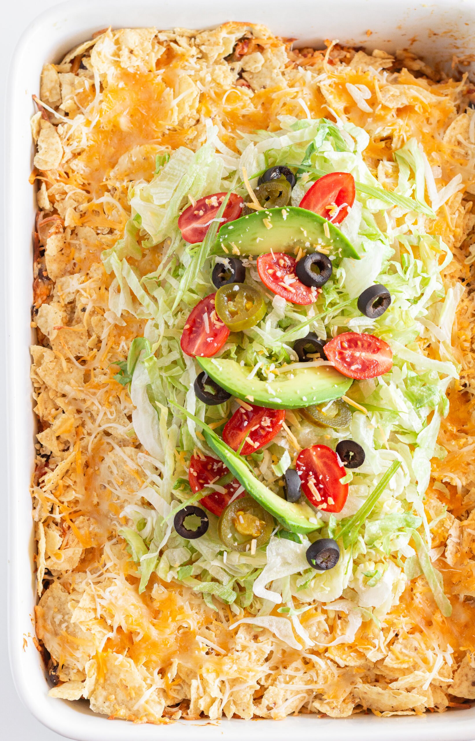 Easy Chicken Taco Casserole, by Top US food blog Practically Homemade