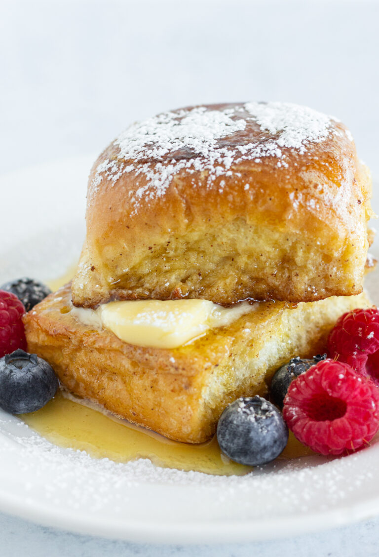 Hawaiian Roll French Toast Practically Homemade