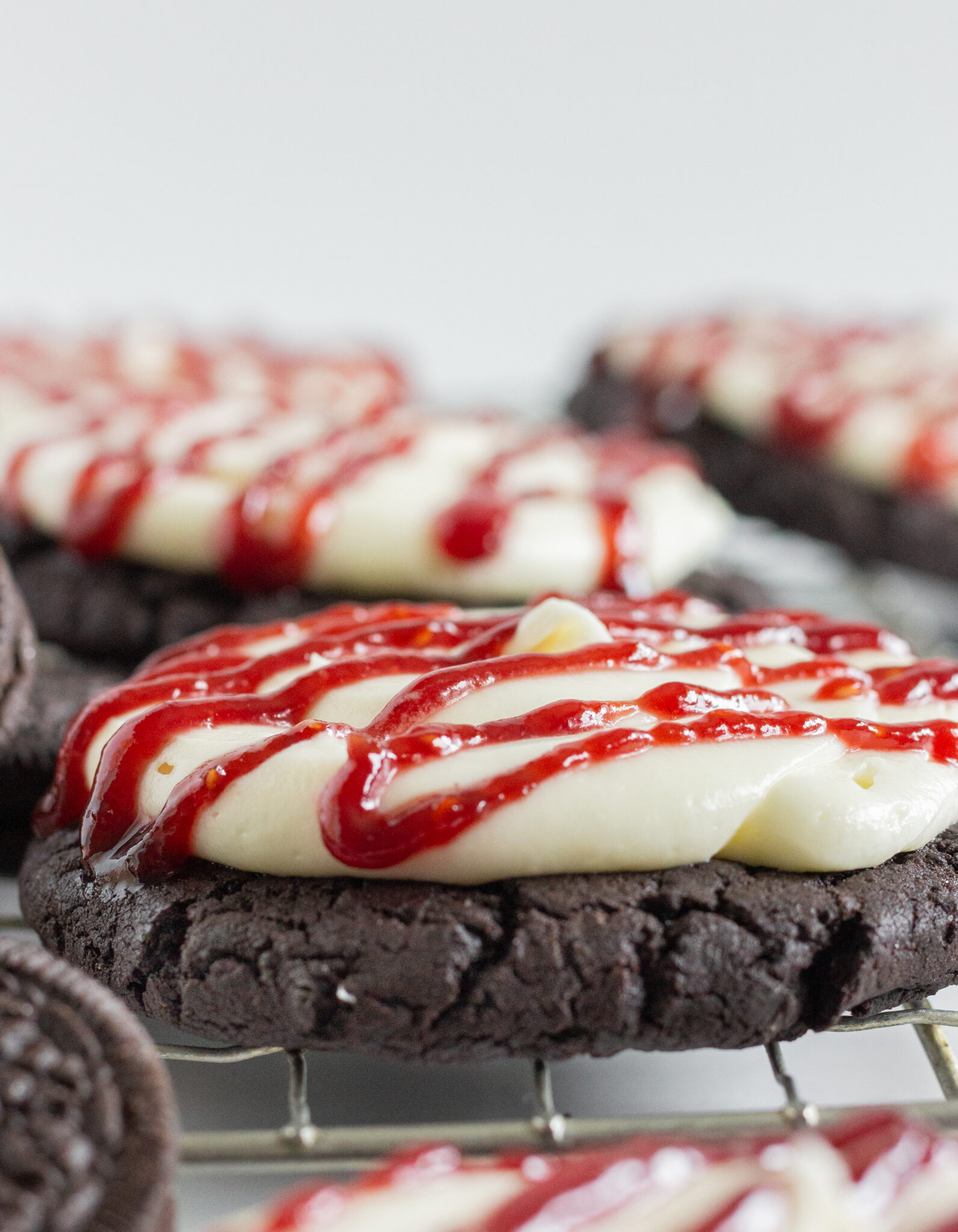 Easy Crumbl Copycat Oreo Raspberry Cheesecake Cookies - Practically ...