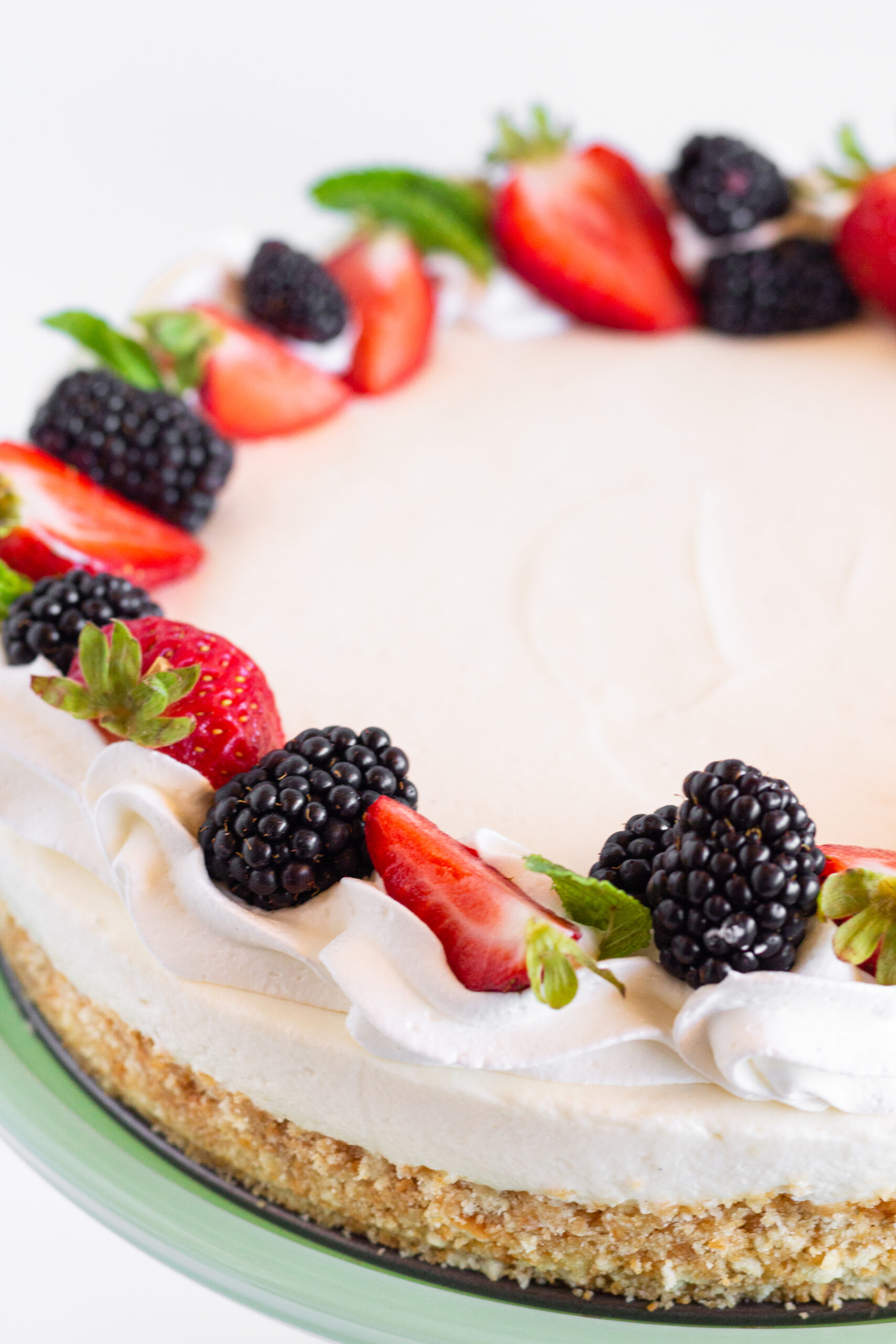 Easy No Bake Vanilla Cheesecake, by Top US dessert blog Practically Homemade