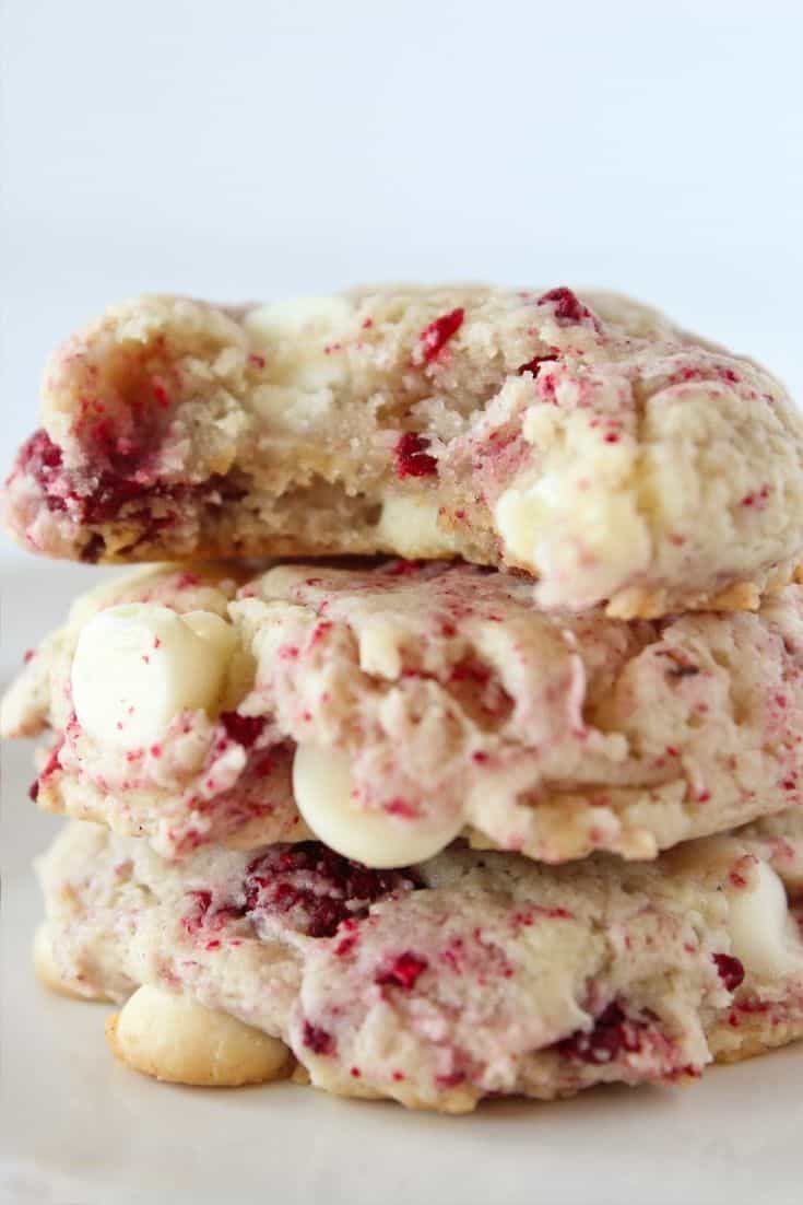 The number 4 most popular recipe on Practically Homemade, Subway Copycat Raspberry Cheesecake Cookies.