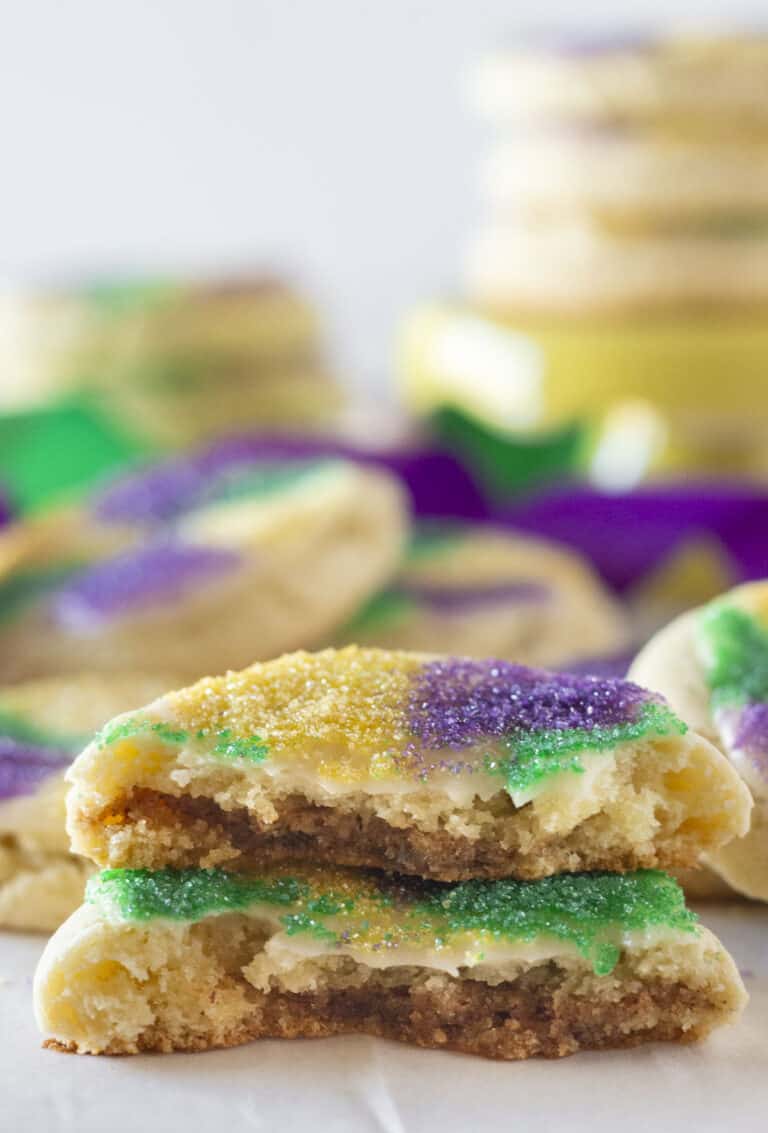 Super Easy Mardi Gras Cookies