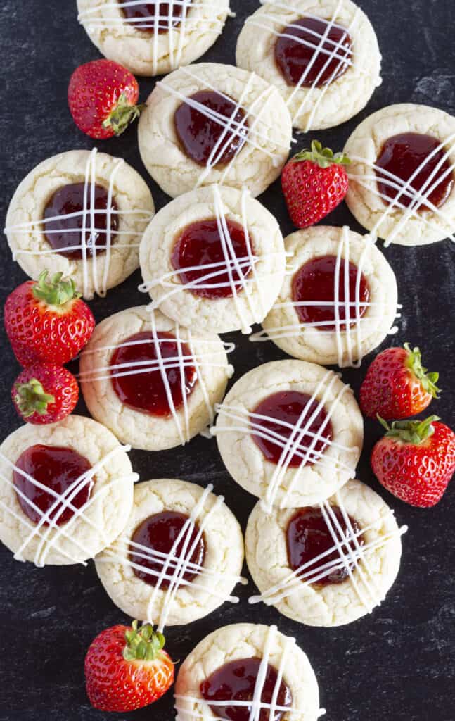 Easy Strawberry Jam Thumbprint Cookies Practically Homemade