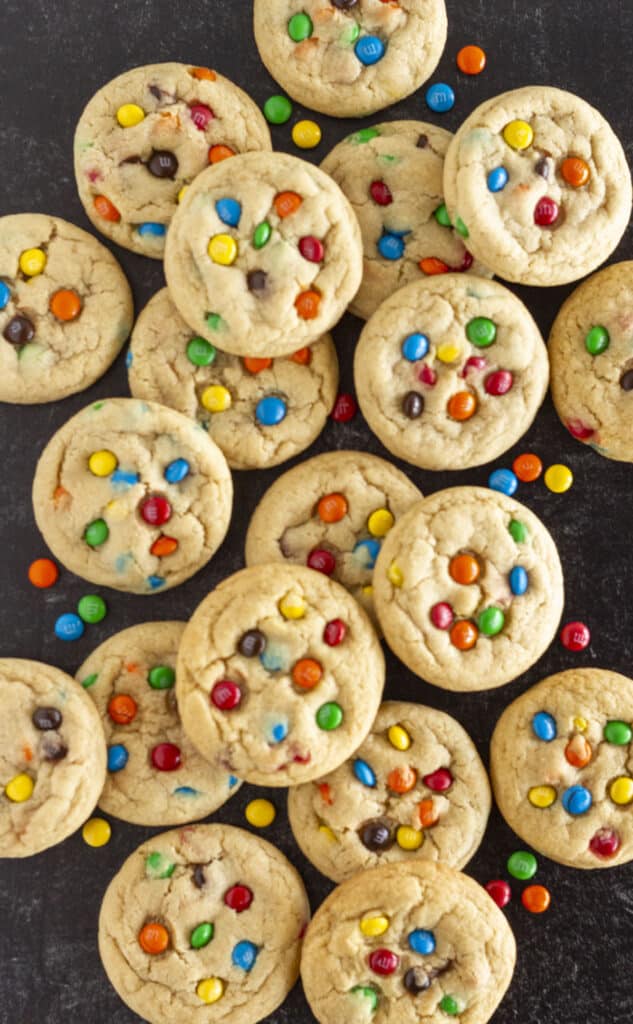 The Best Chewy Mini M&M Cookies Recipe - Practically Homemade