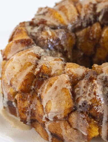 A finished place of pumpkin monkey bread.