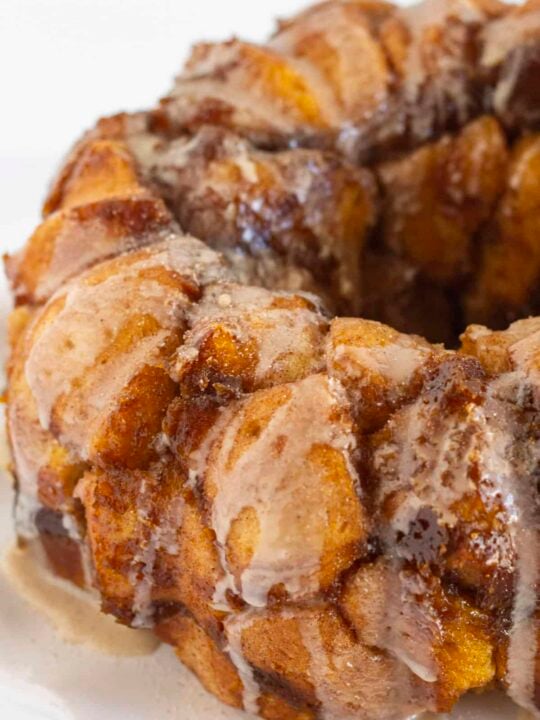 A finished place of pumpkin monkey bread.