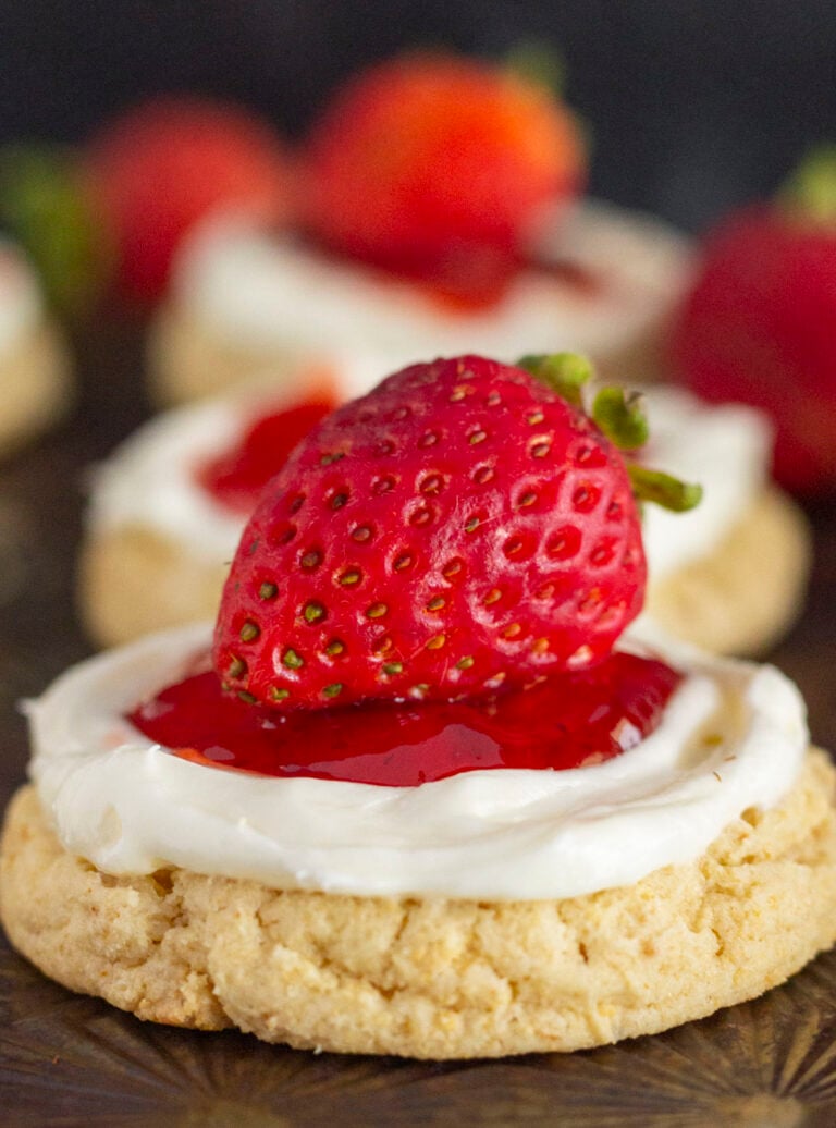 Easy Strawberry Cheesecake Cookies with a Cake Mix