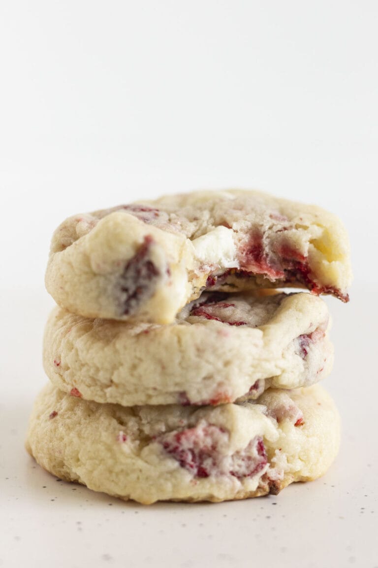 Easy Strawberry Cream Cheese Cookies with a Cake Mix