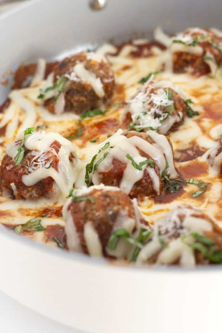 Easy Meatball Skillet with Parmesan