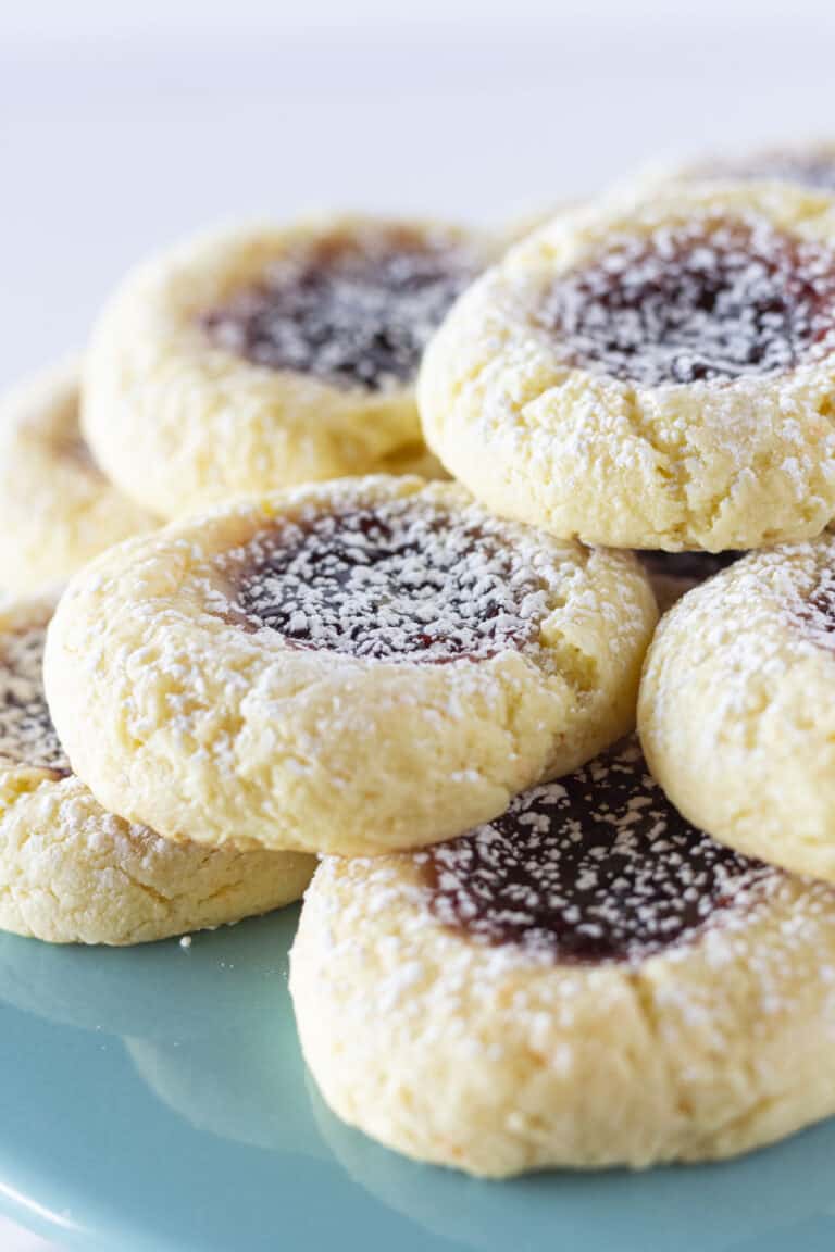 Yellow Cake Mix Thumbprint Cookies Recipe