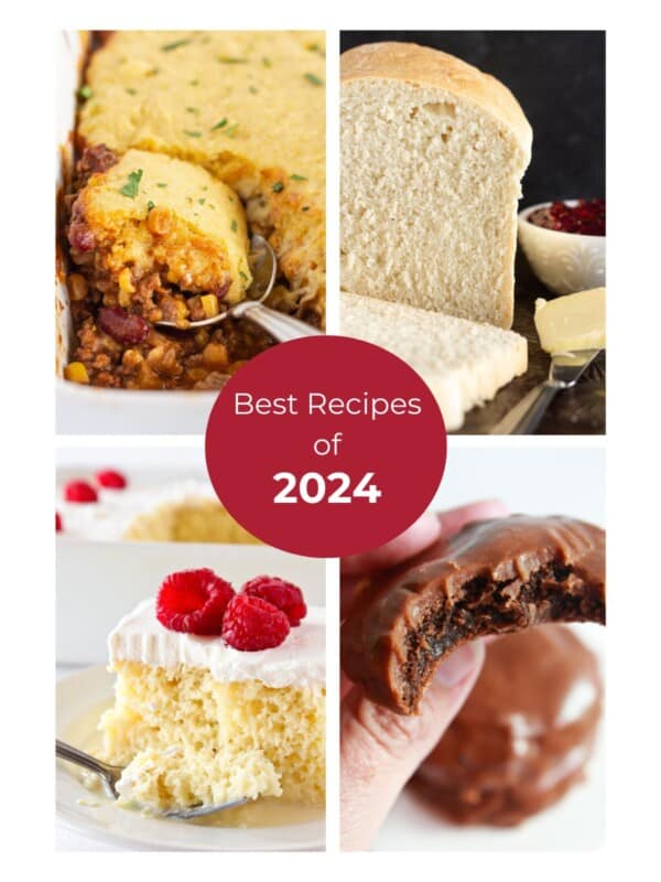 A collage of 4 of the best recipes of 2024.