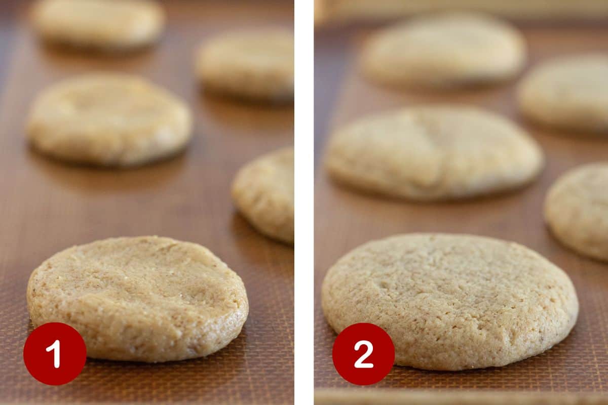 Préparation de la pâte à biscuit, formation des cookies et cuisson jusqu'à ce qu'ils soient dorés.