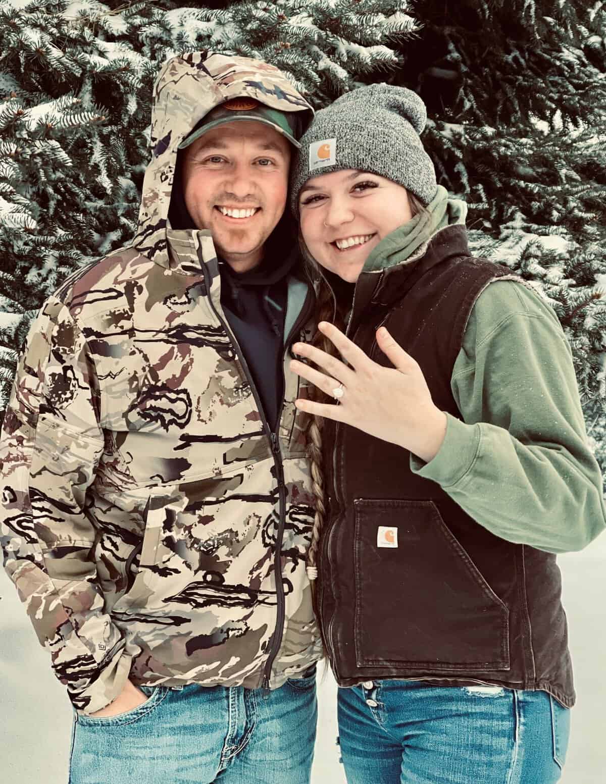 Taylea and Jordan after their engagement.